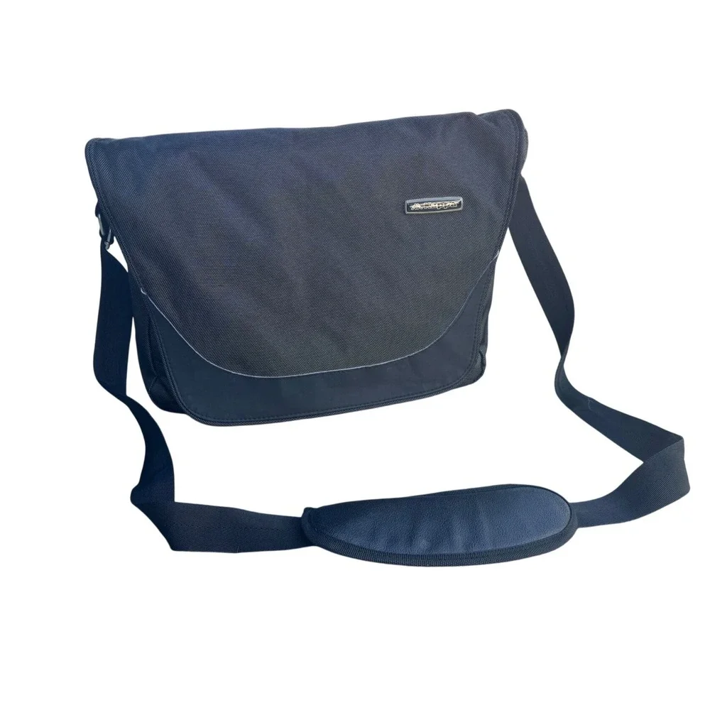 Kappa Mens Black Ballistic Nylon Messenger Laptop Bag‎ Padded Strap Sportswear